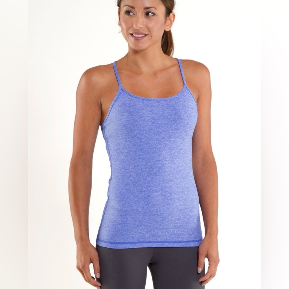 lululemon athletica Heathered Blue Tank Top